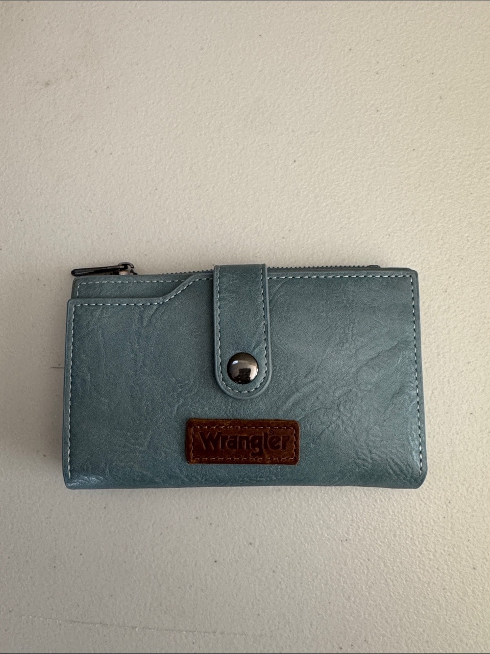 Wrangler Women's Teal Zip and Snap Wallet